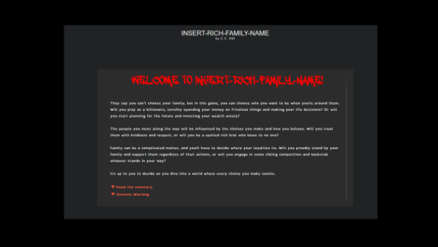 Insert Rich Family Name PC Screenshot