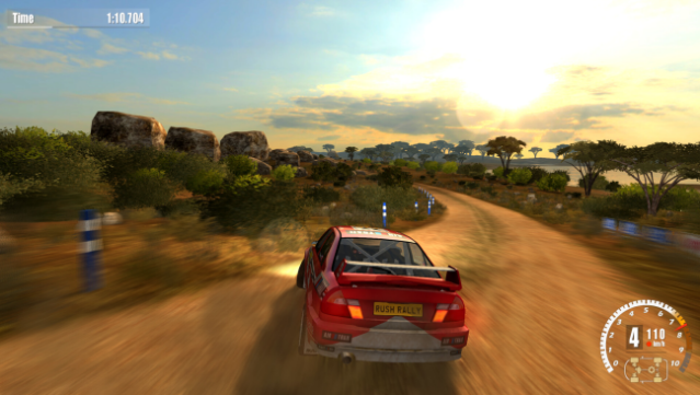 Rush Rally Gameplay Screenshot