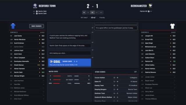 Non-League Manager Gameplay Screenshot